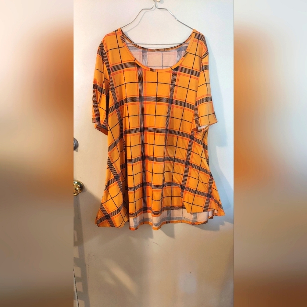 Plaid Yellow Women's Top